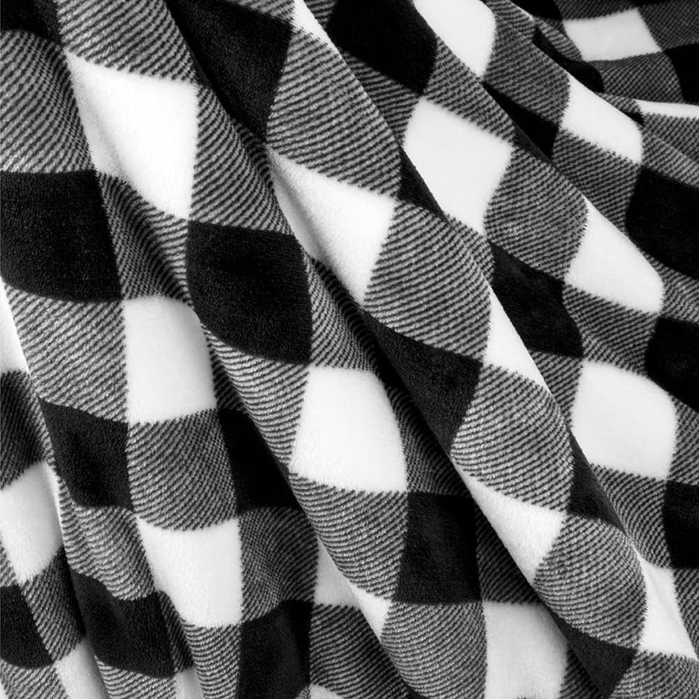 125X145cm Reversible Plush Sherpa Fleece Throw Blanket