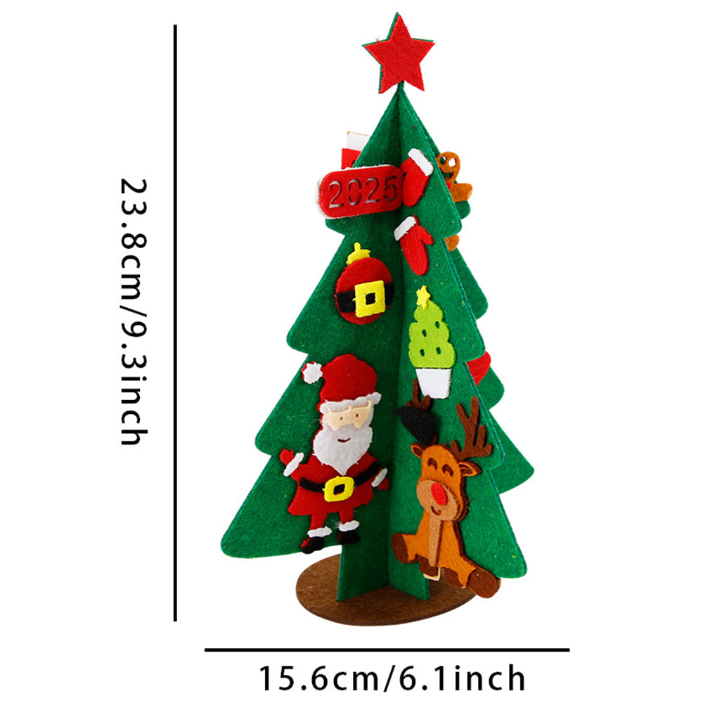Felt Christmas Tree Set DIY with Removable Ornaments Xmas Hand Craft Decoration