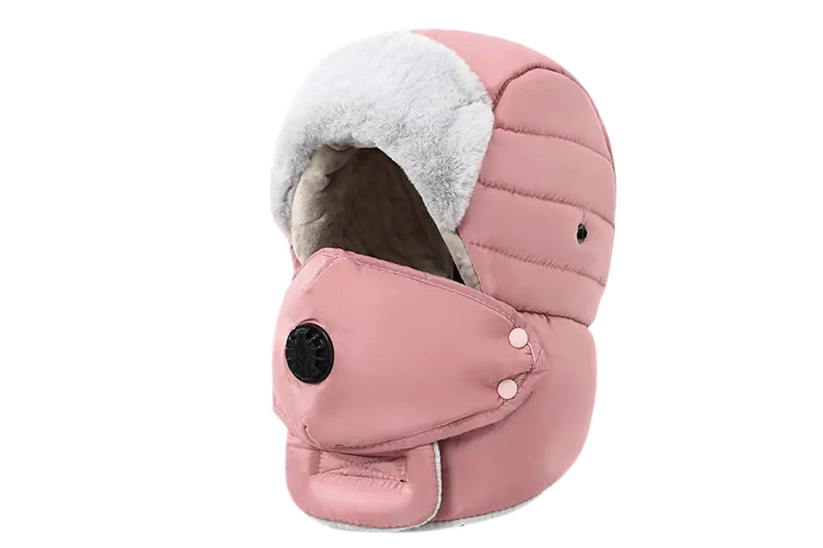 Winter Ski Hat with Detachable Goggles Warm Snow Sports Headwear for Men Women