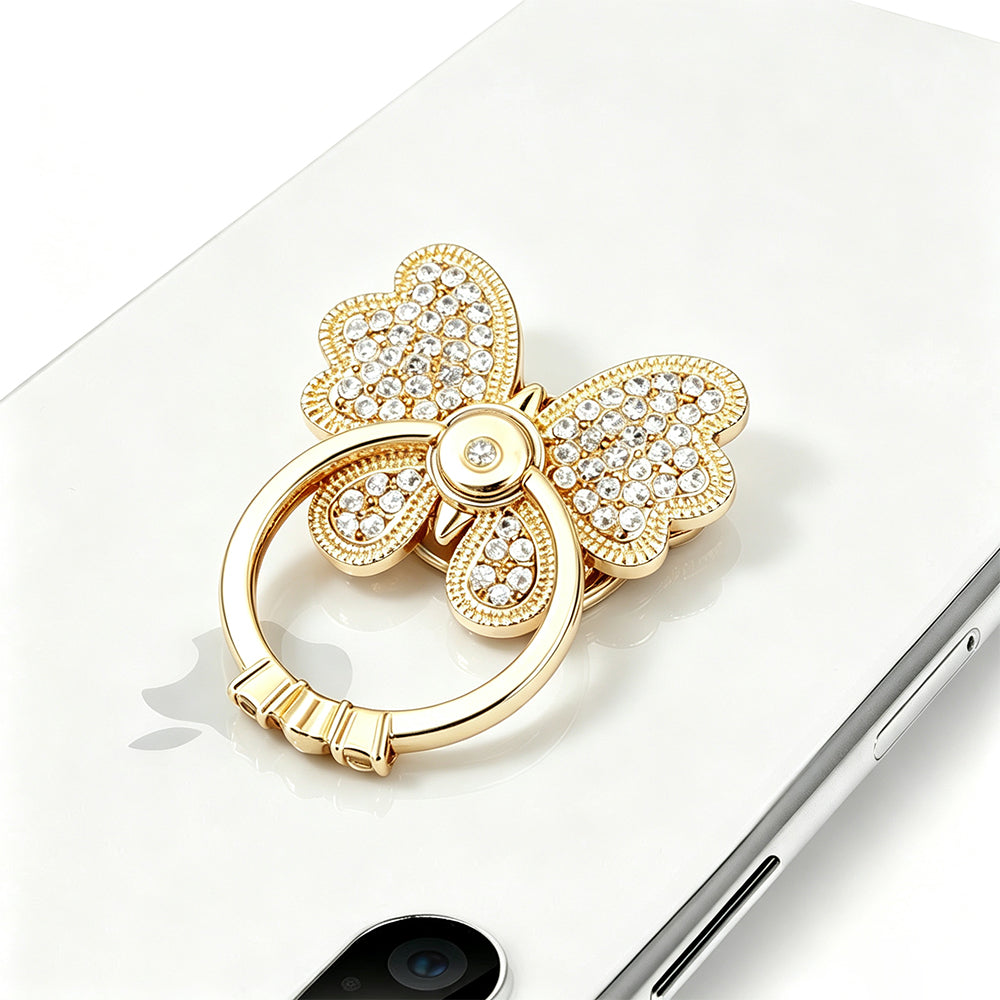 2 Rotating Butterfly Phone Ring Holder Stands for iPhone and Galaxy