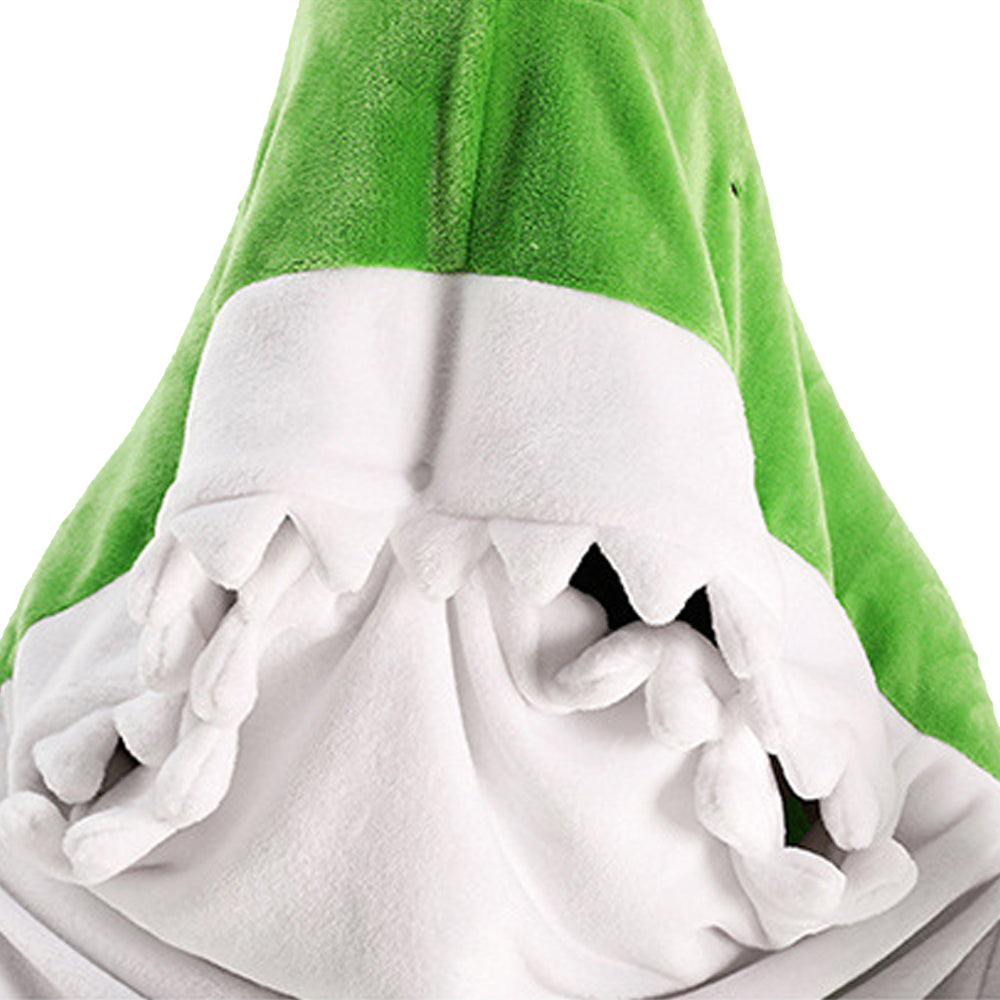 2Pcs Cartoon Dinosaur Adult Wearable Flannel Hoodie Sleep Blanket