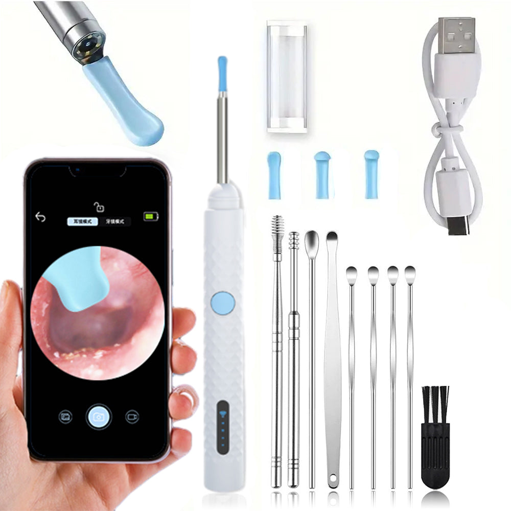 Wireless Visual Ear Wax Removal Kit Ear Otoscope with Lights