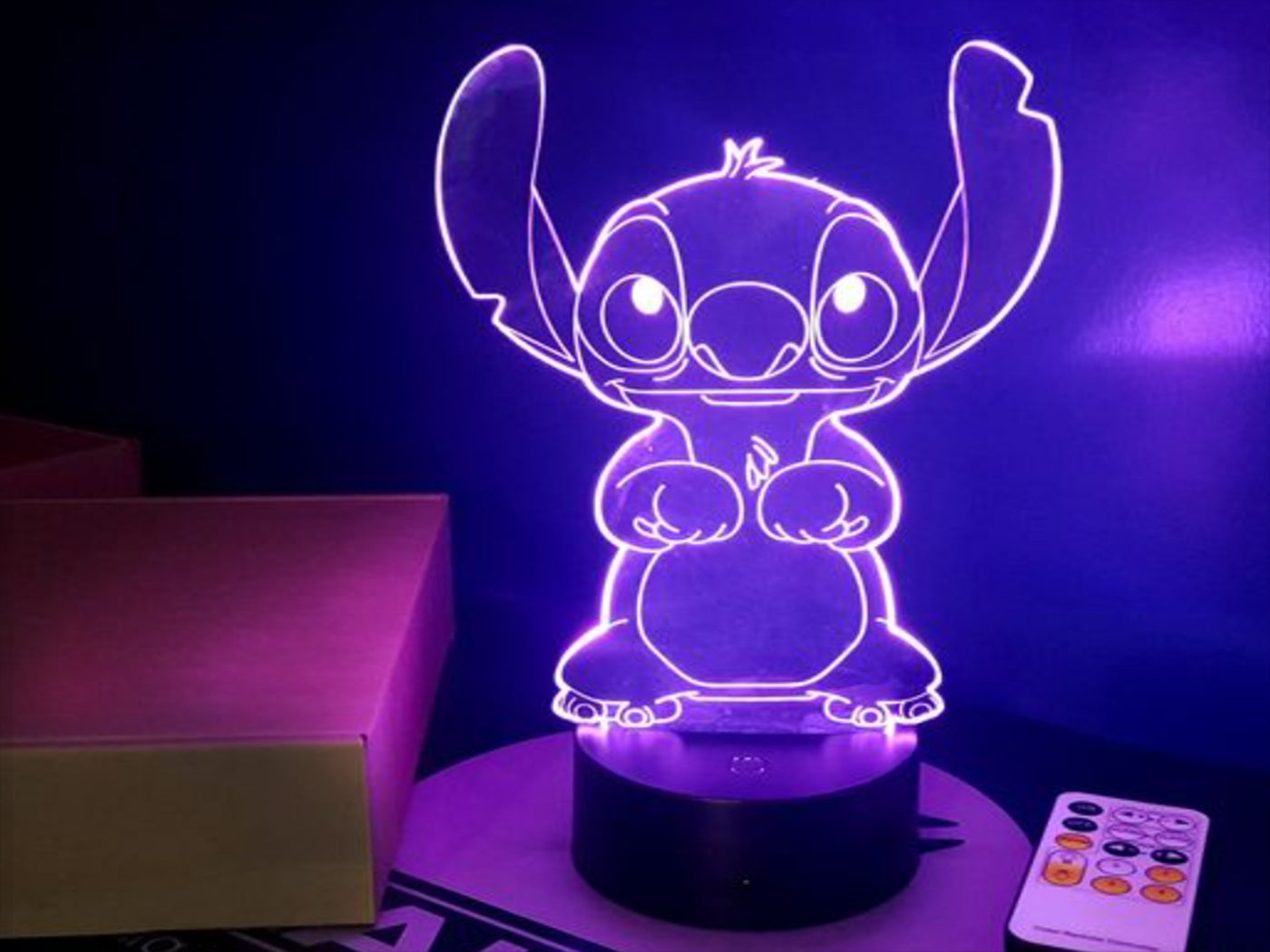 Stitch Inspired Acrylic Night Light 3D Illusion led Desk lamp