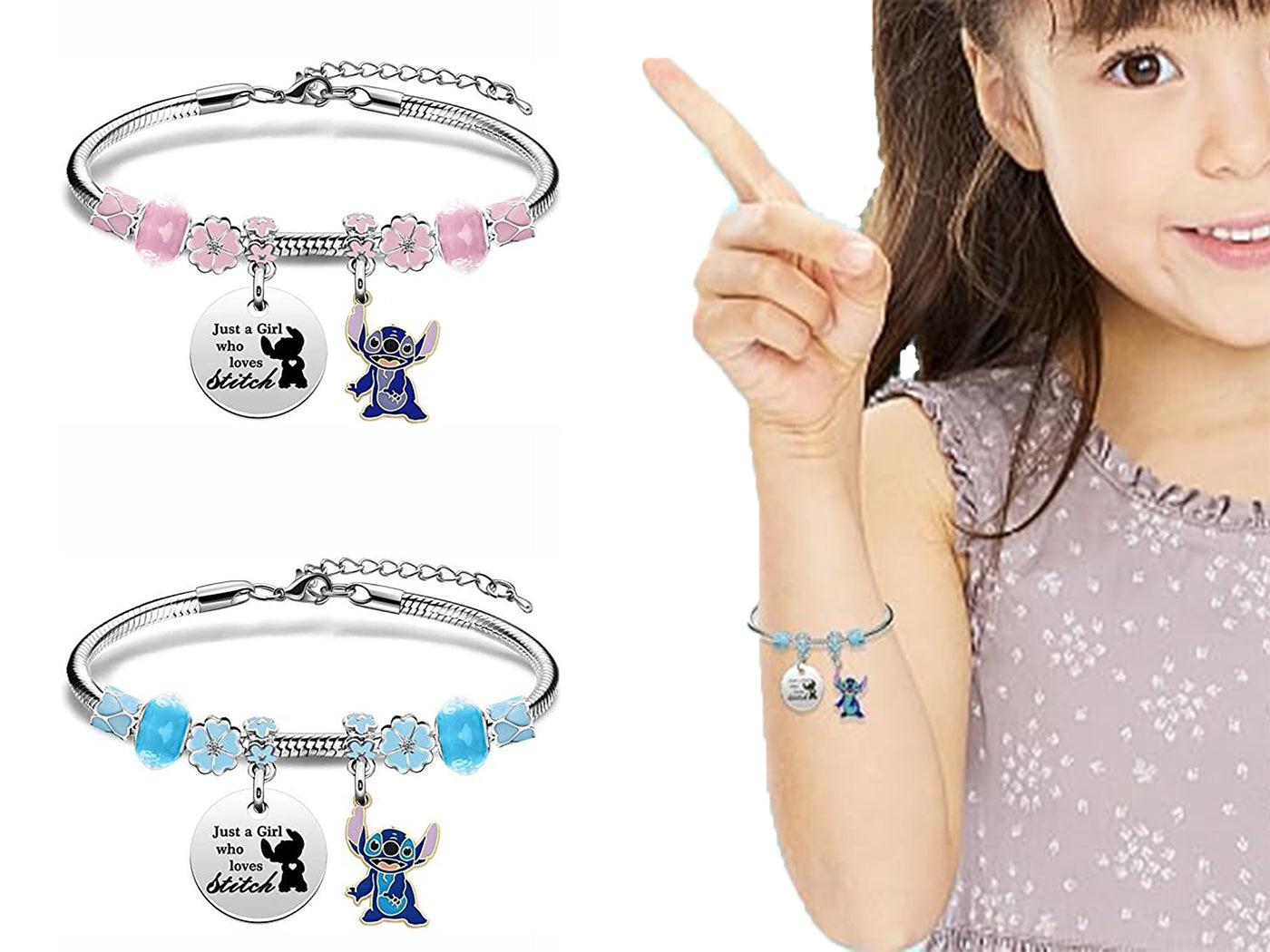 Adjustable Lilo & Stitch Inspired Bracelet