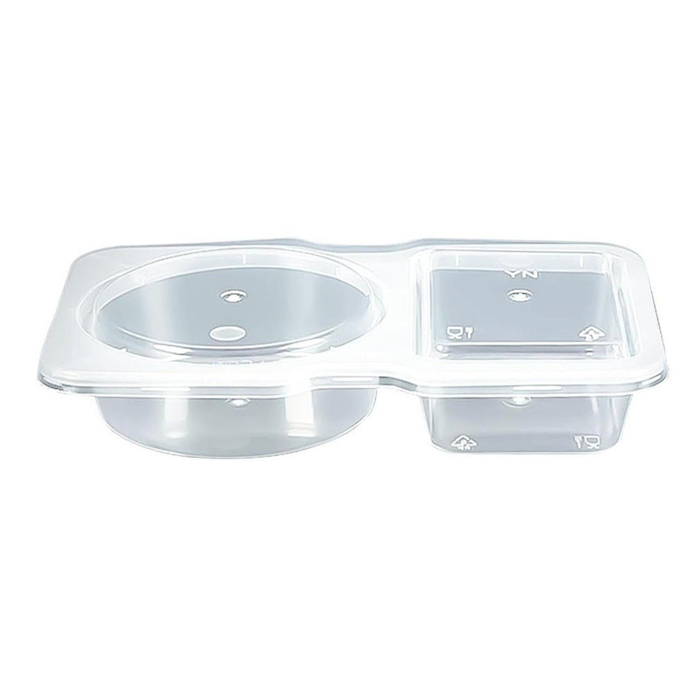 20Pcs Double Compartment Condiment Container Reusable Snack Containers with Lids