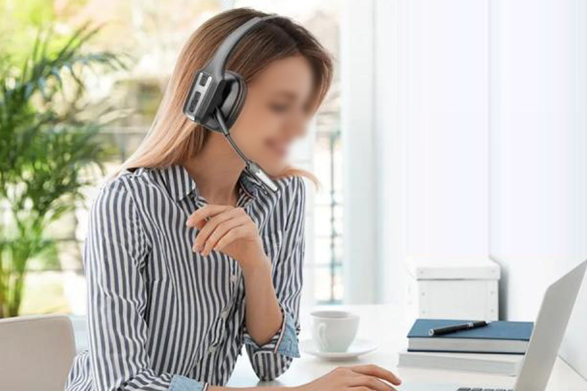 Bluetooth Headset Wireless Headphones with Mic for Trucker Driver Office