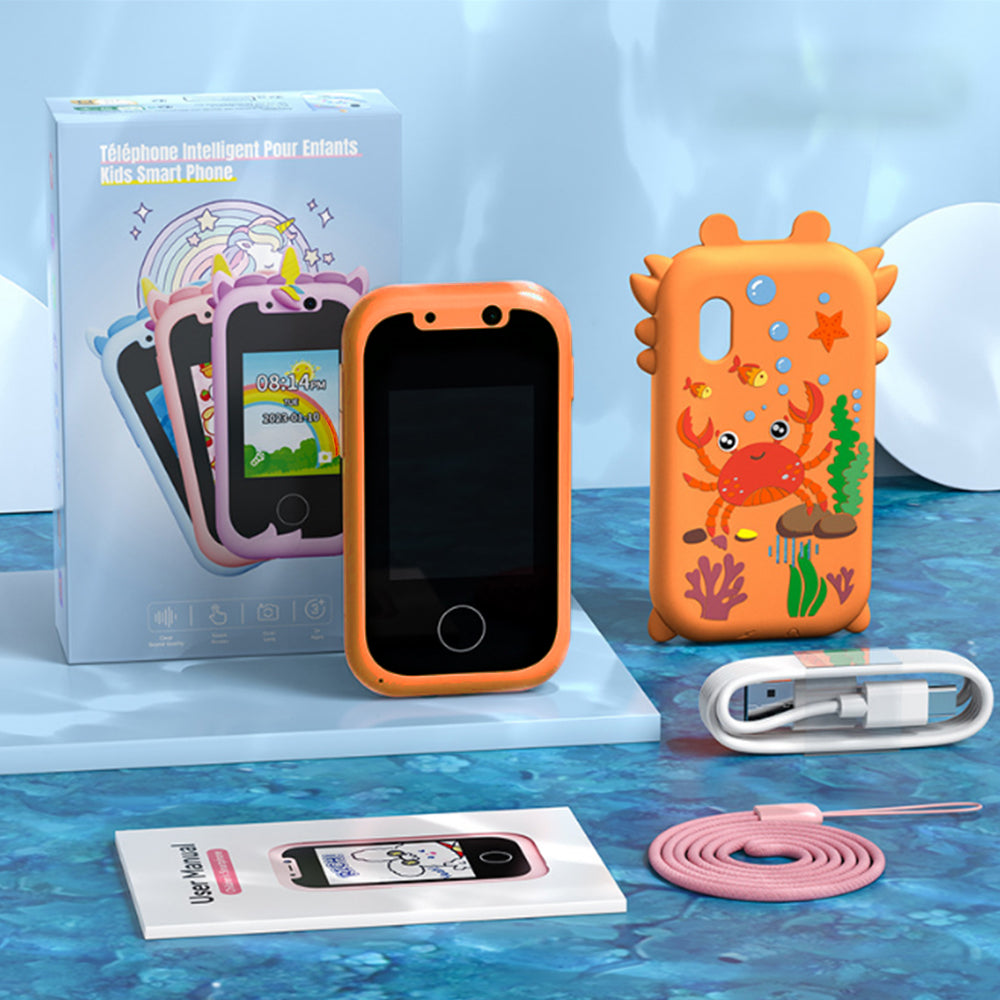 Kids Smart Phone Toy With Dual Camera Touchscreen Toy Phones For Kids With 512MB Card