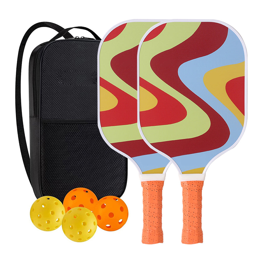 Fiberglass Surface Pickleball Rackets Set with Balls and Carry Bag