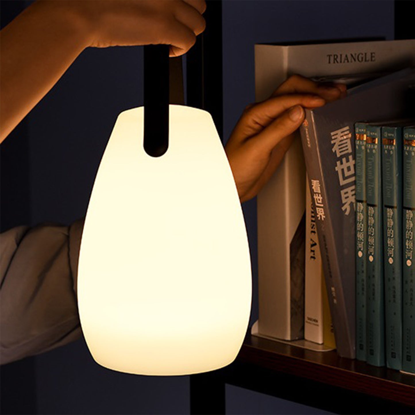 Solar Portable Wireless 8 Colors Dimmable RGB Table Lamp-Elliptical