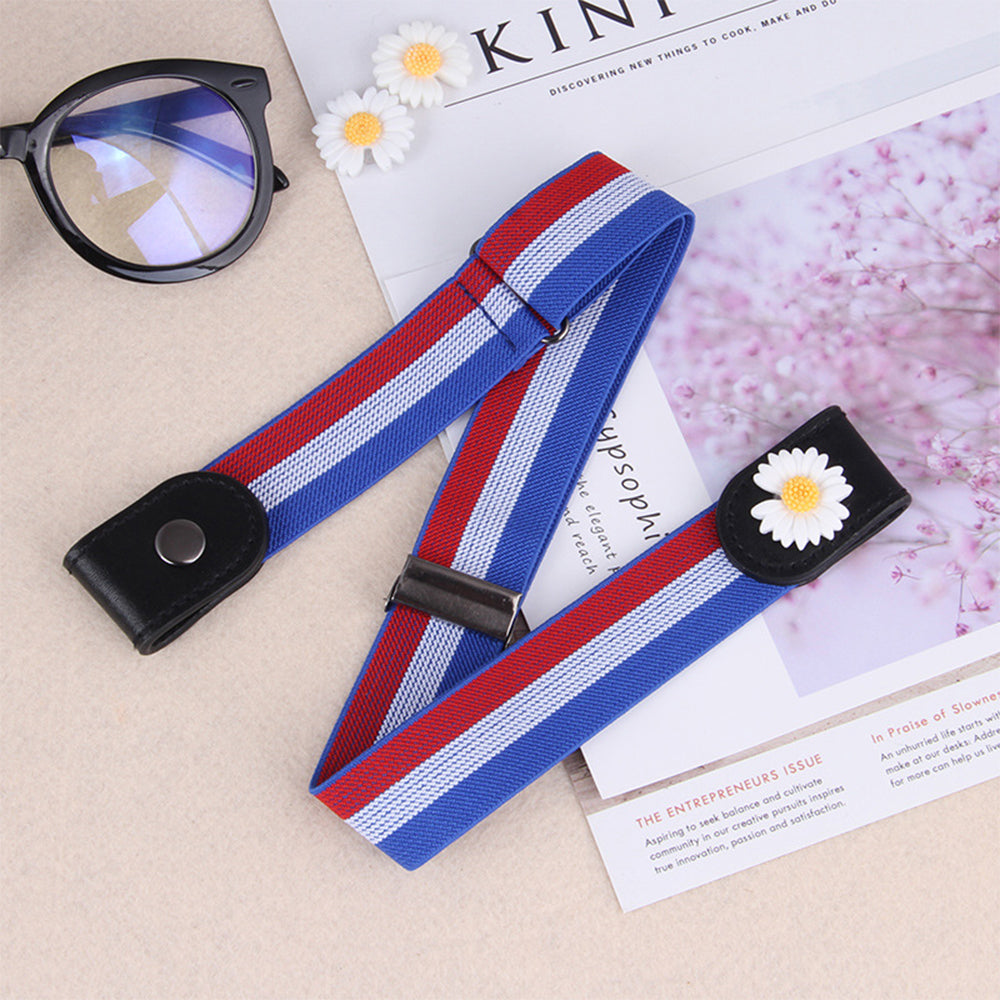 2Pcs No Buckle Elastic Belt Buckle-Free Invisible Stretch Belt