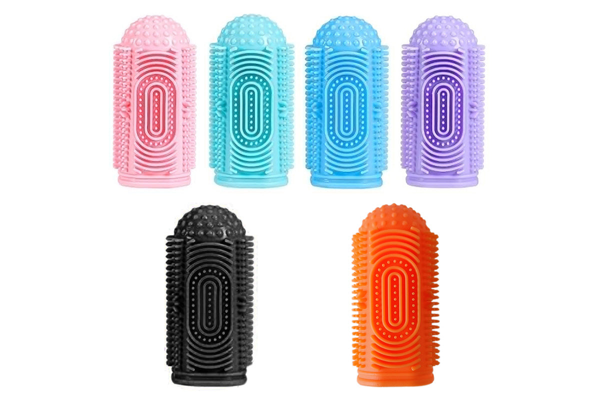 6PCS Dog Toothbrush Finger Toothbrush Dogs Tooth Brushing Kit For Dental Care