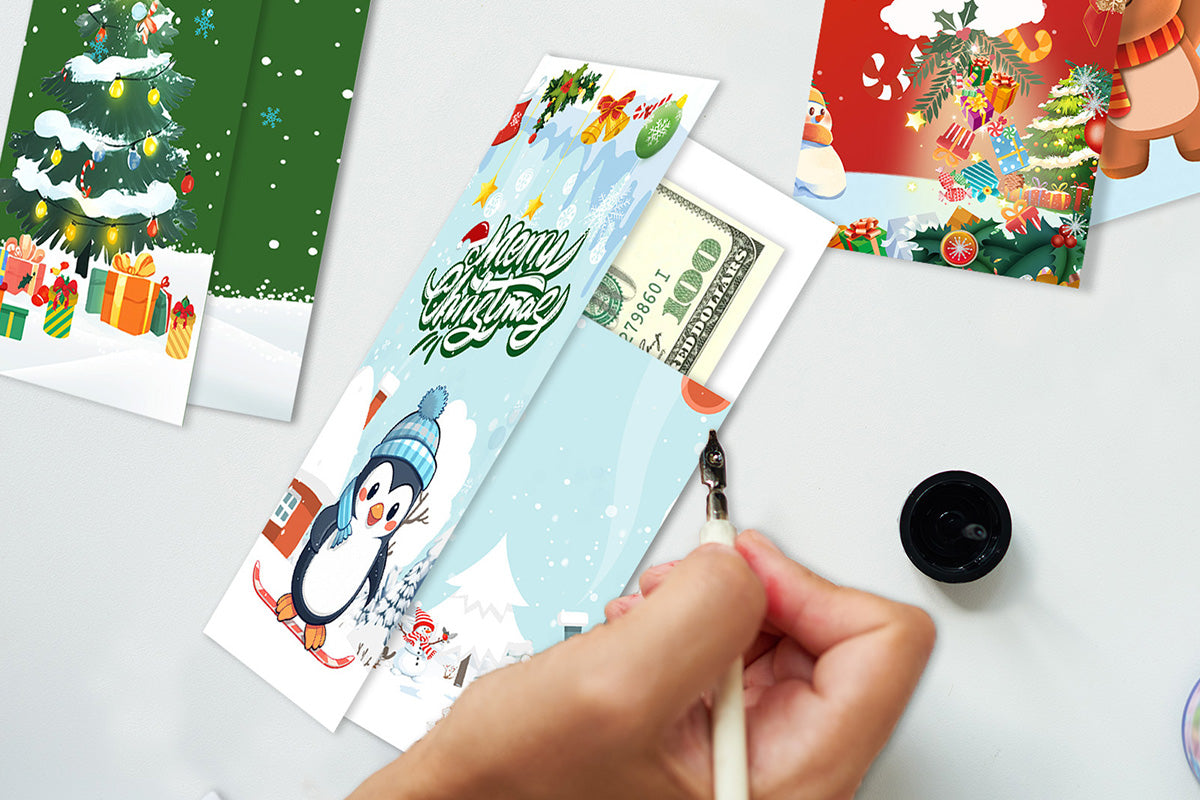 30 Pack Christmas Money Cards With Envelopes Christmas Money Holders For Cash Gift