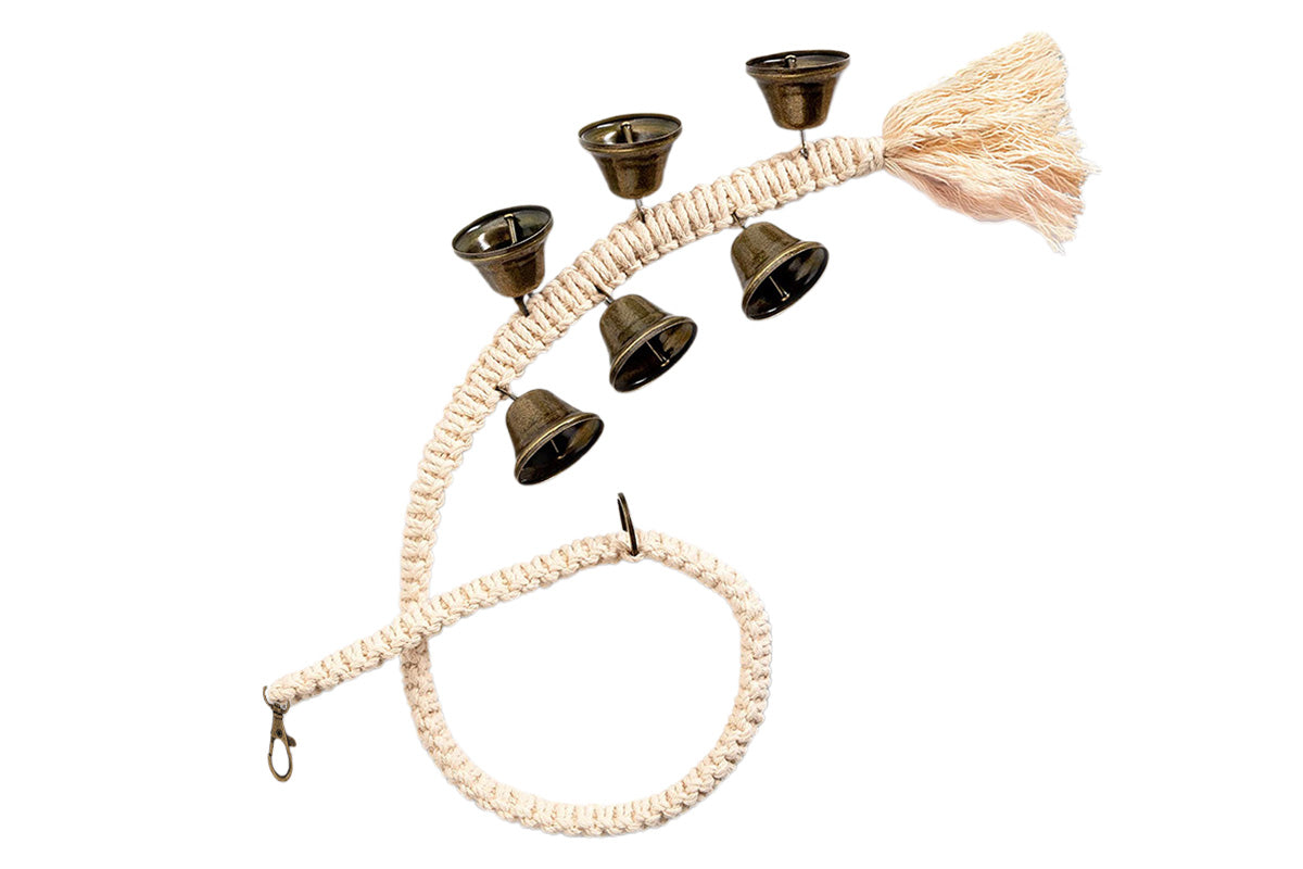 Dog Doorbell With 6 Extra Loud Bells Adjustable Doorbell Hanging Rope For Dog Training