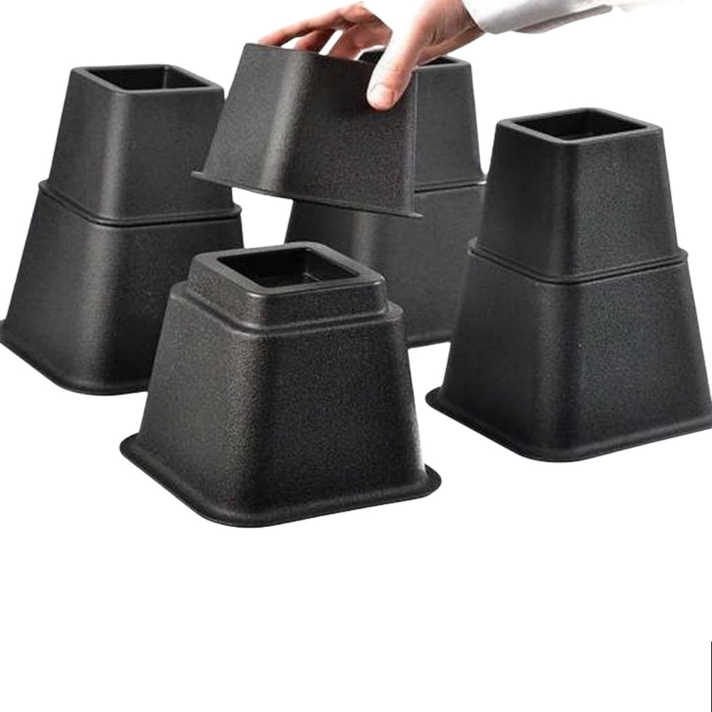 Bed Risers Adjustable Furniture Risers for Dorm Decor Under Bed Storage