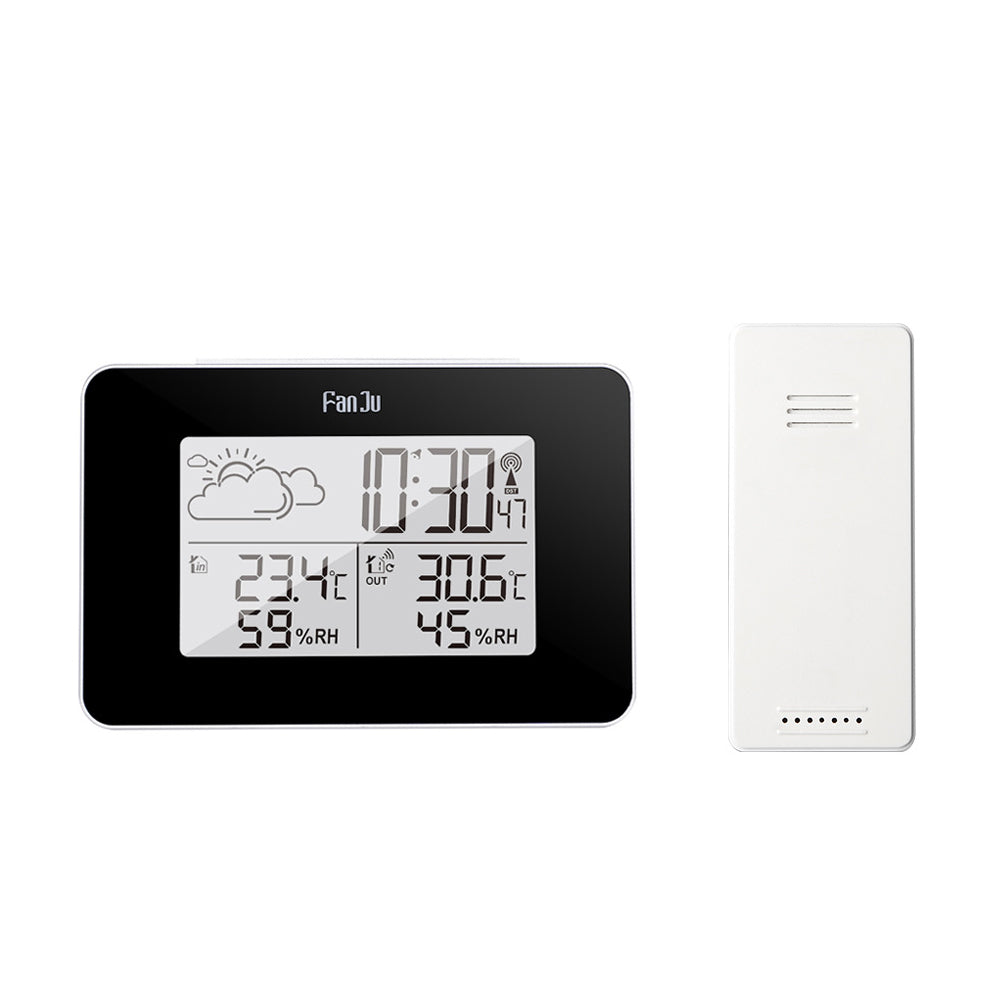 Wireless Weather Station Clock LCD Digital Indoor Outdoor Humidity Thermometer