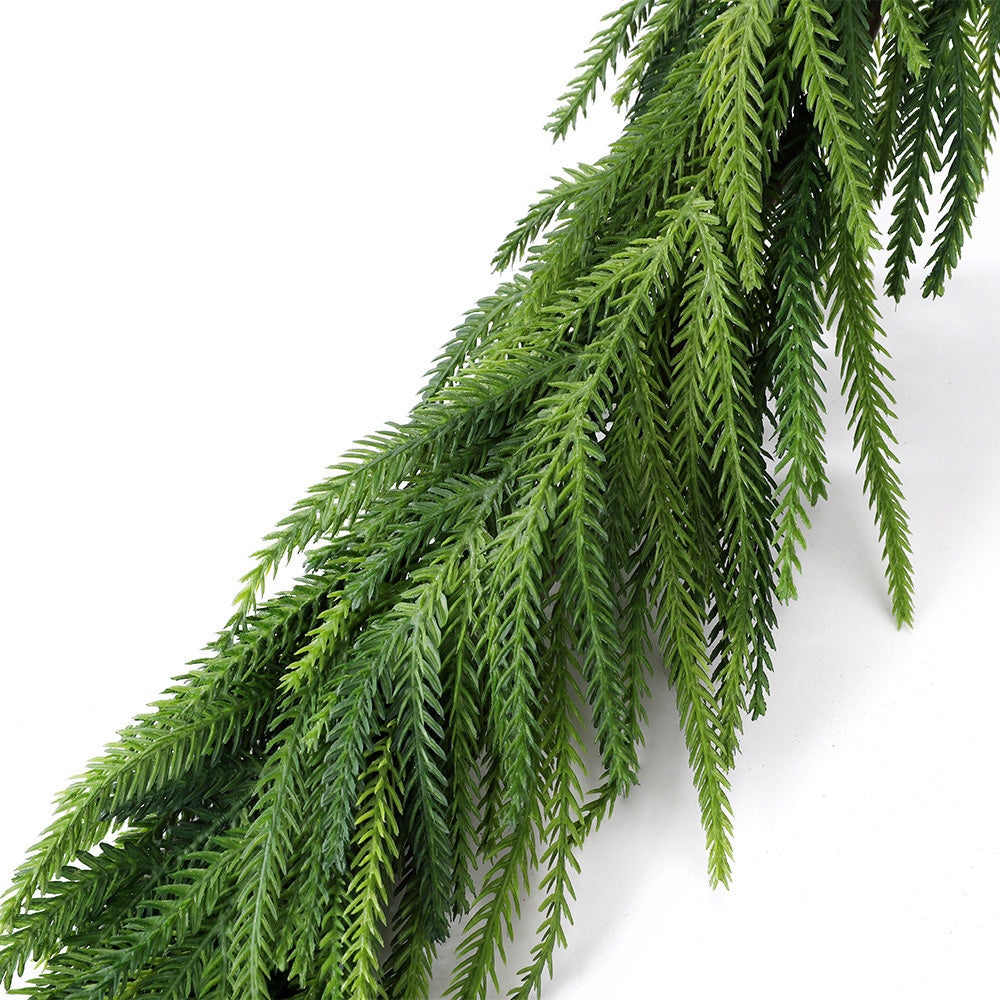 Christmas Faux Pine Garland Rattan Greenery Garland for Home Fireplace Decor