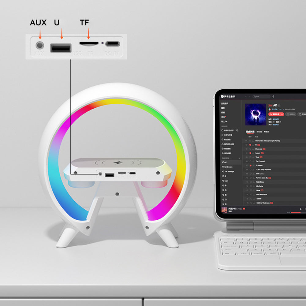 Wireless Charging Bluetooth Speaker Night Light