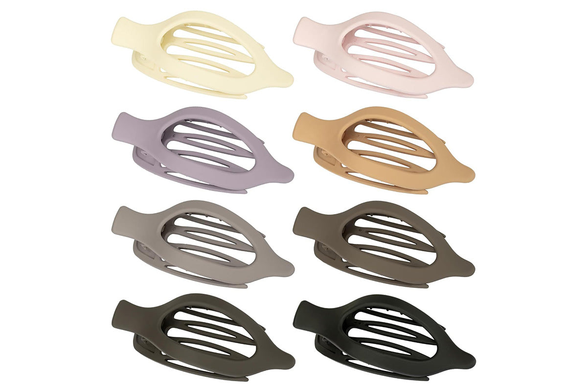 8Pcs French Flat Hair Clips for Women Flat Claw Clips for Thick and Thin Hair