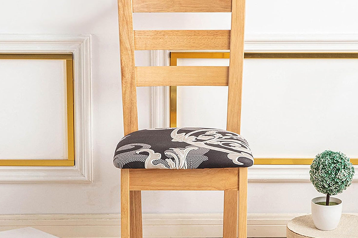 2Pcs Chair Seat Cover Stretch Chair Covers Washable Seat Cushion Slipcovers -ST1
