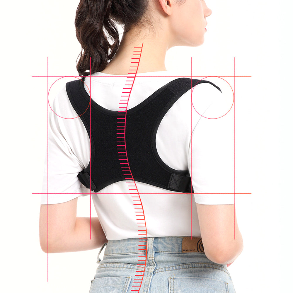 2Pcs Posture Corrector Back Straight Shoulders Brace Clavicle Support