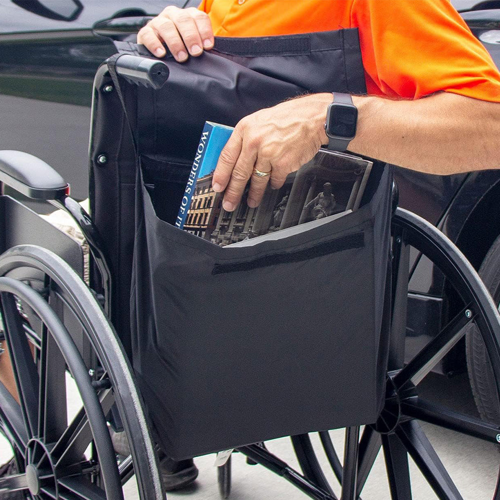 Wheelchair Bag Provides Storage on Wheelchairs and Transport Chairs for Elderly and Disabled