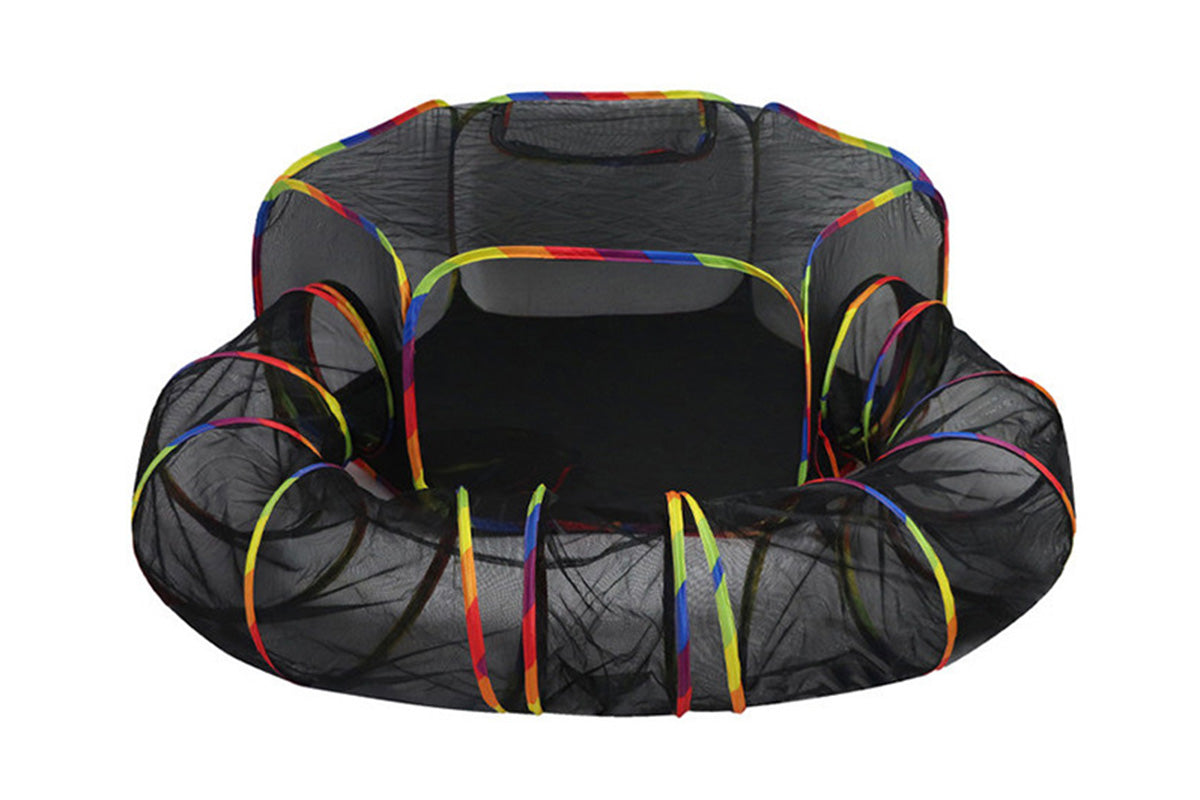 Outdoor Rainbow Cat Enclosures Playground Circle Cat Playpen Tunnel Catio Outside House For Cats