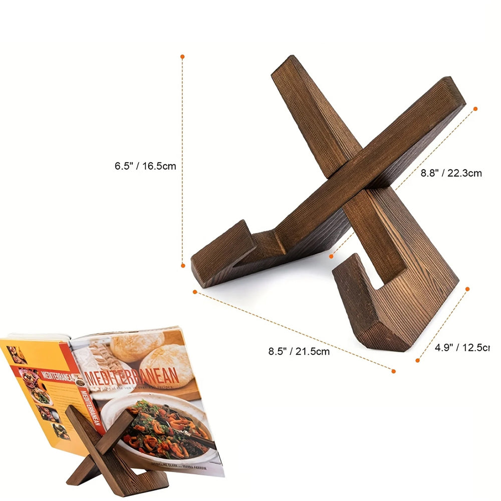 Wooden Cookbook Display Stand