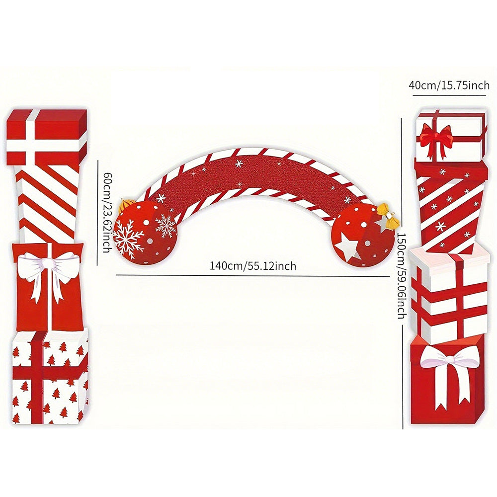 Merry Christmas Hanging Banner Porch Sign Xmas Banner Christmas Door Cover