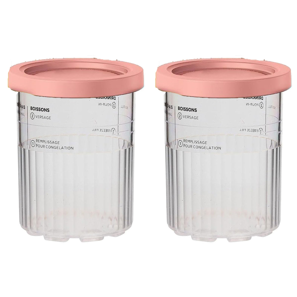 2Pcs Ice Cream Pints Containers And Lids, Compatible With Ninja NC500, NC501 Series