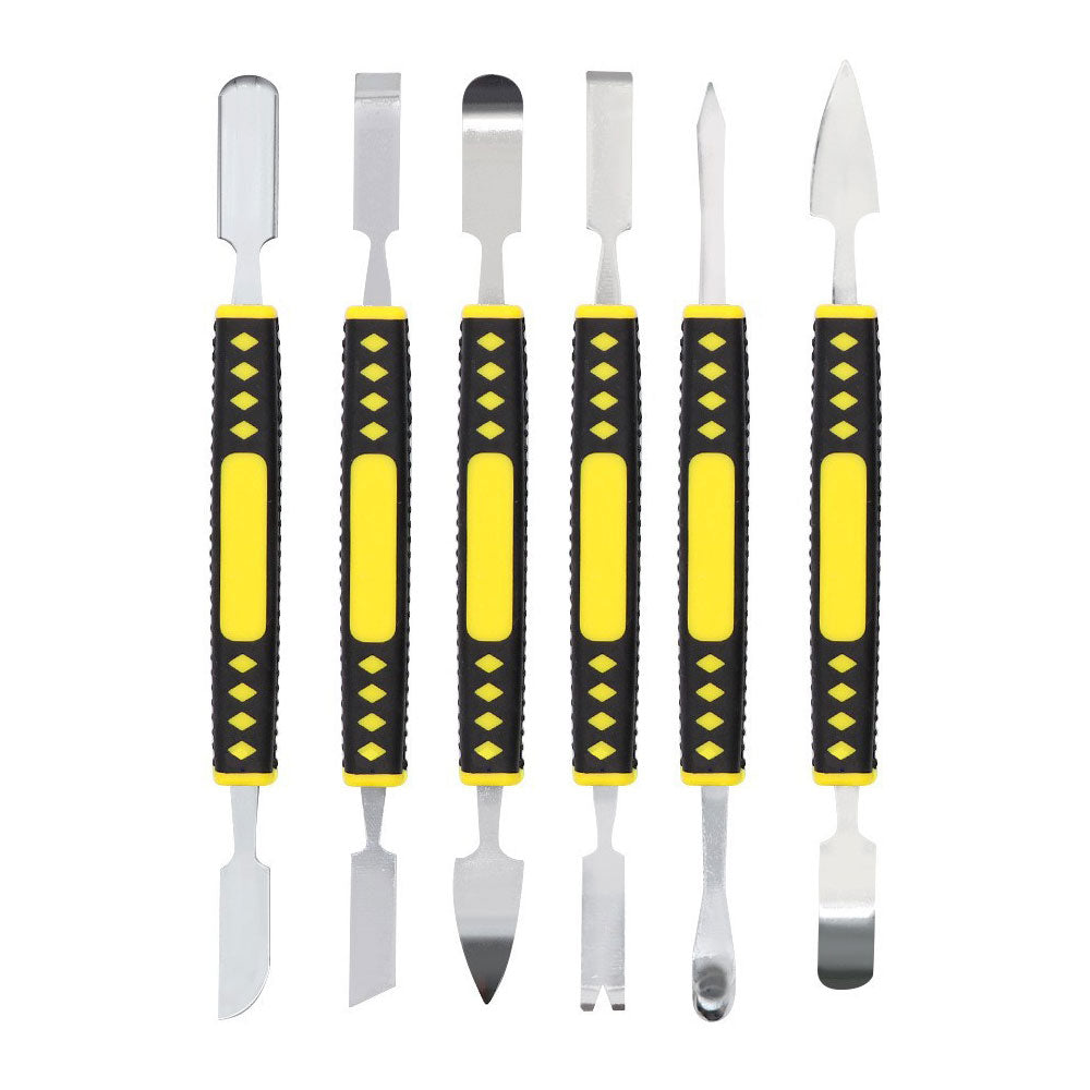6Pcs Stainless Steel Electronics Repair Tool Kit Boot Stick For Mobile Phone Digital Metal Crowbar