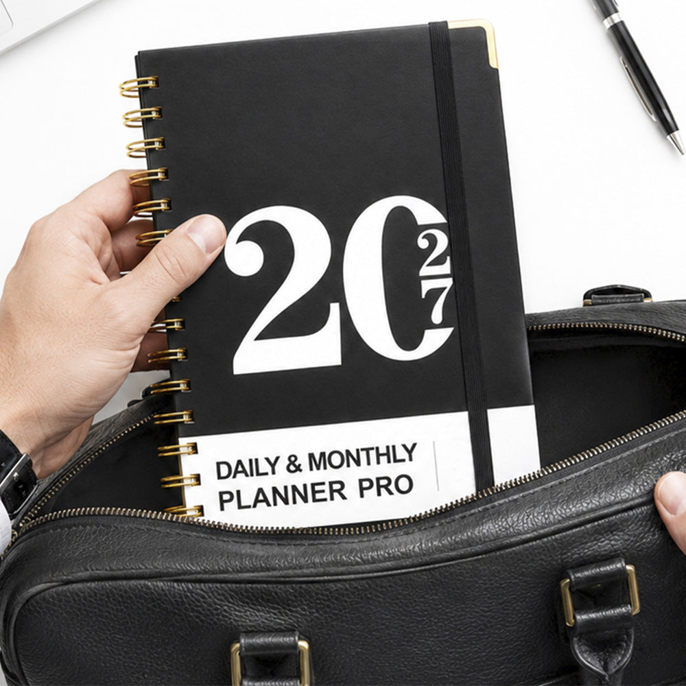 2027 A5 Hardcover Weekly Planner Calendar Notebook January to December