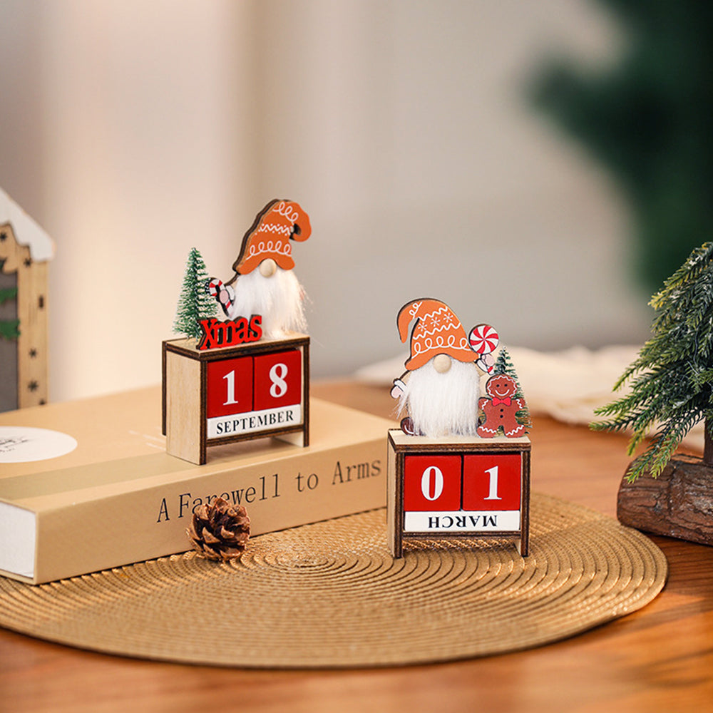 Portable Calendar Ornament Decorative Santa Design Christmas Calendar Ornament