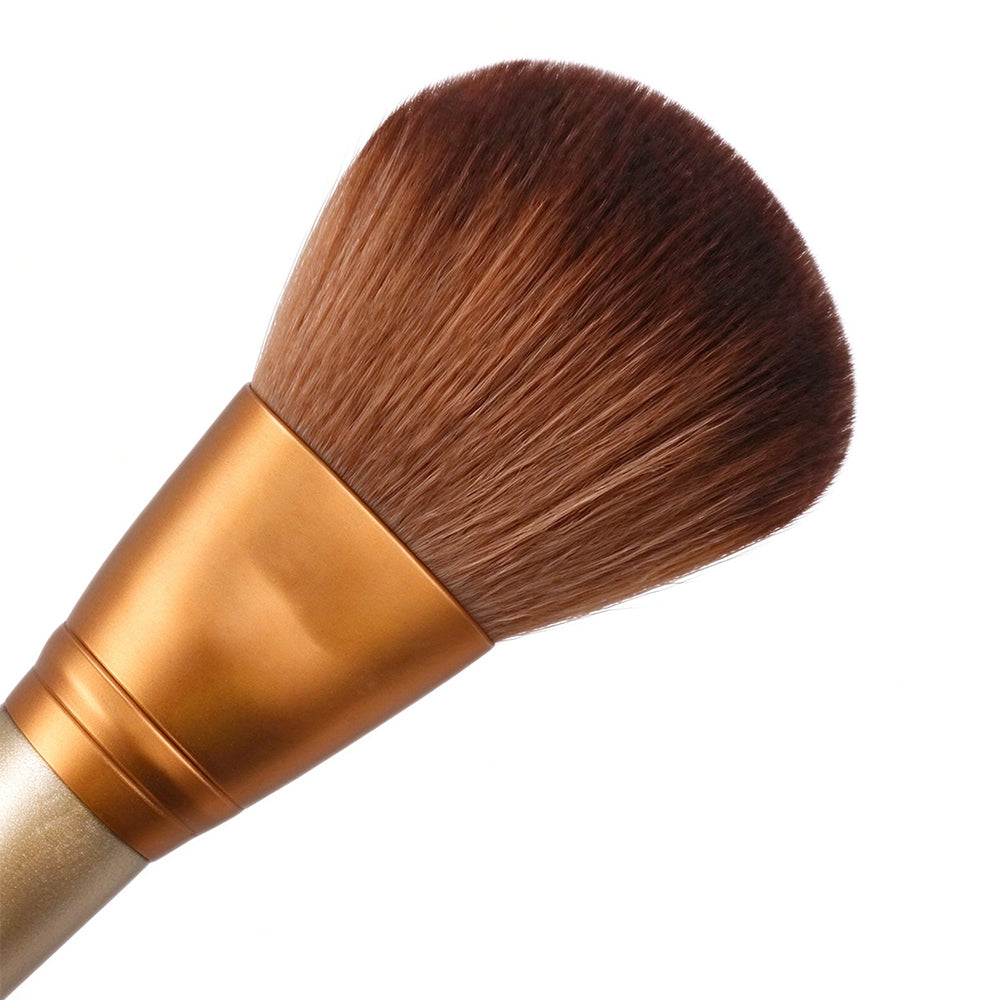 12 Piece Makeup Brush Set with Gold Iron Storage Case