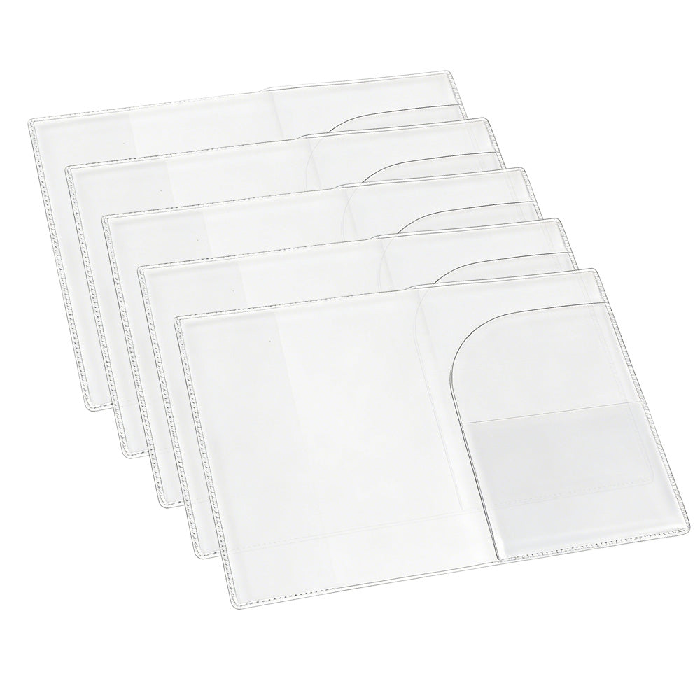 5 Pack Passport Cover Transparent Protector Case with Card Slots