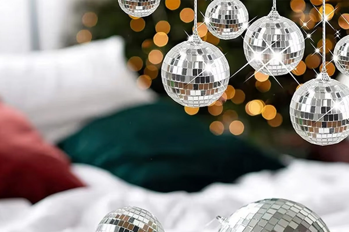 20Pcs Christmas Mirror Disco Balls – Hanging Decorations for Party Wedding DIY