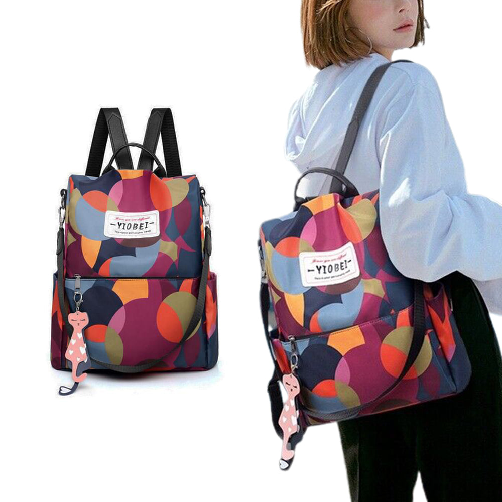 Anti-theft Backpack New Multifunctional Printed Oxford Travel Bag