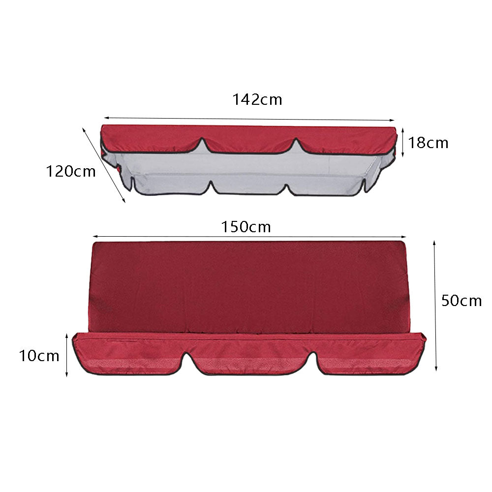 Waterproof Swing Canopy Replacement Swing Seat Sun Shade Cover with Seat Cover