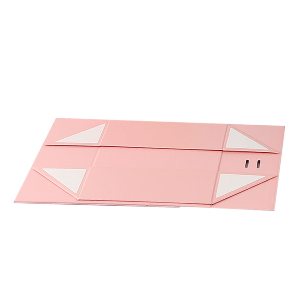 Luxury Foldable Gift Box with Easy Attached Lid and Ribbon-Pink