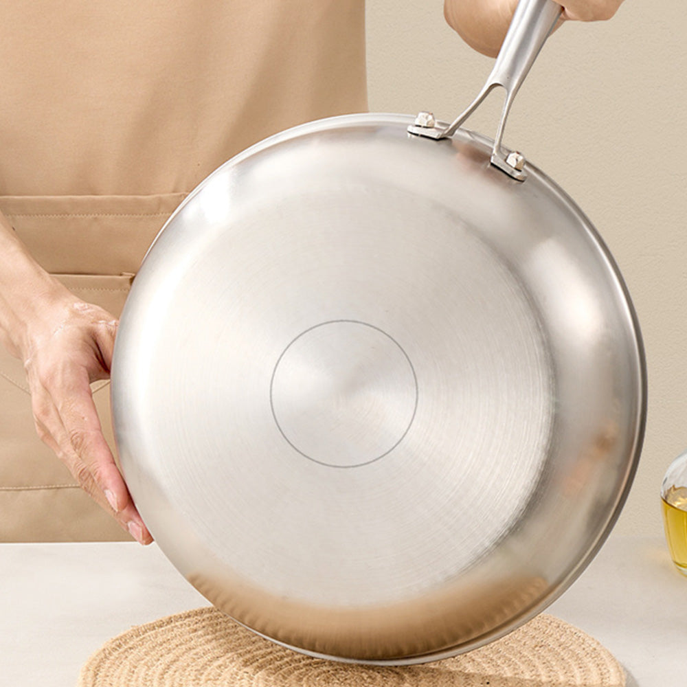 Stainless Steel Frying Pan Nonstick PFAS Free Oven Safe 1000F All Stoves