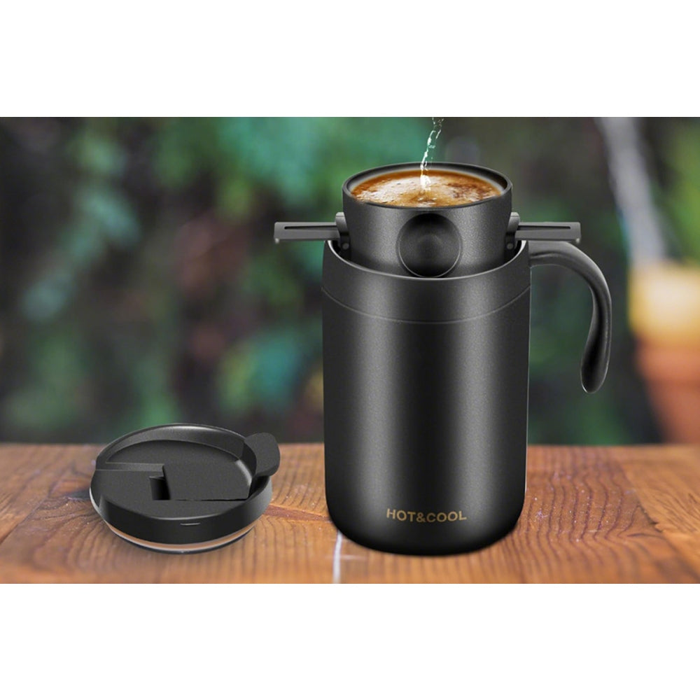 Portable Camping Pour Over Coffee Cup Set with Foldable Dripper for Travel Office Backpacking