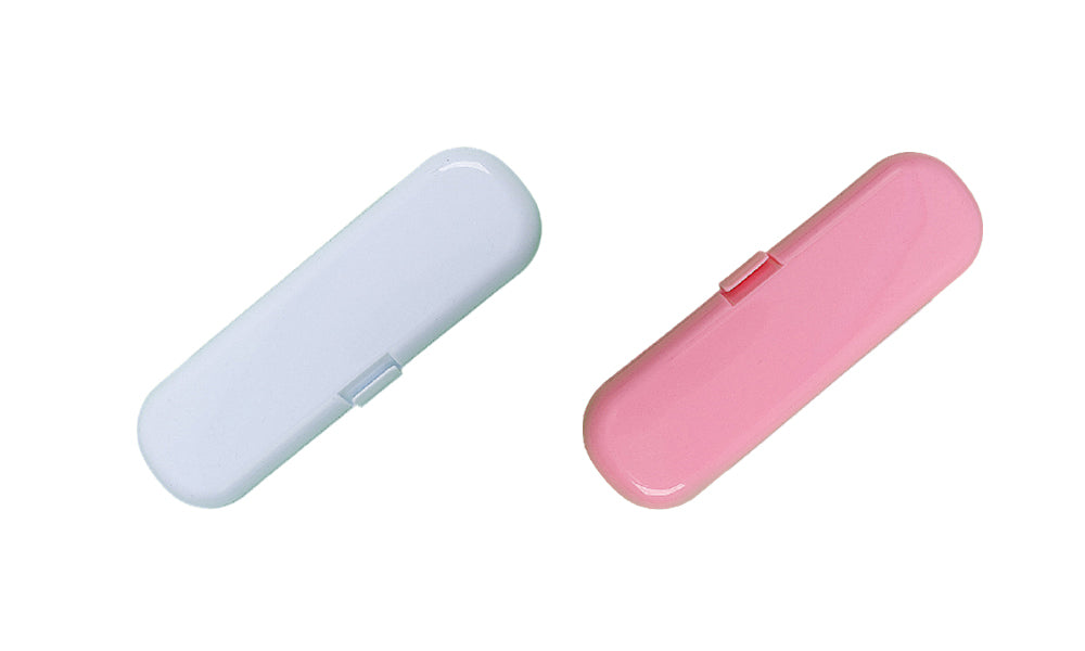 2Pcs Electric Toothbrush Case-White, Pink
