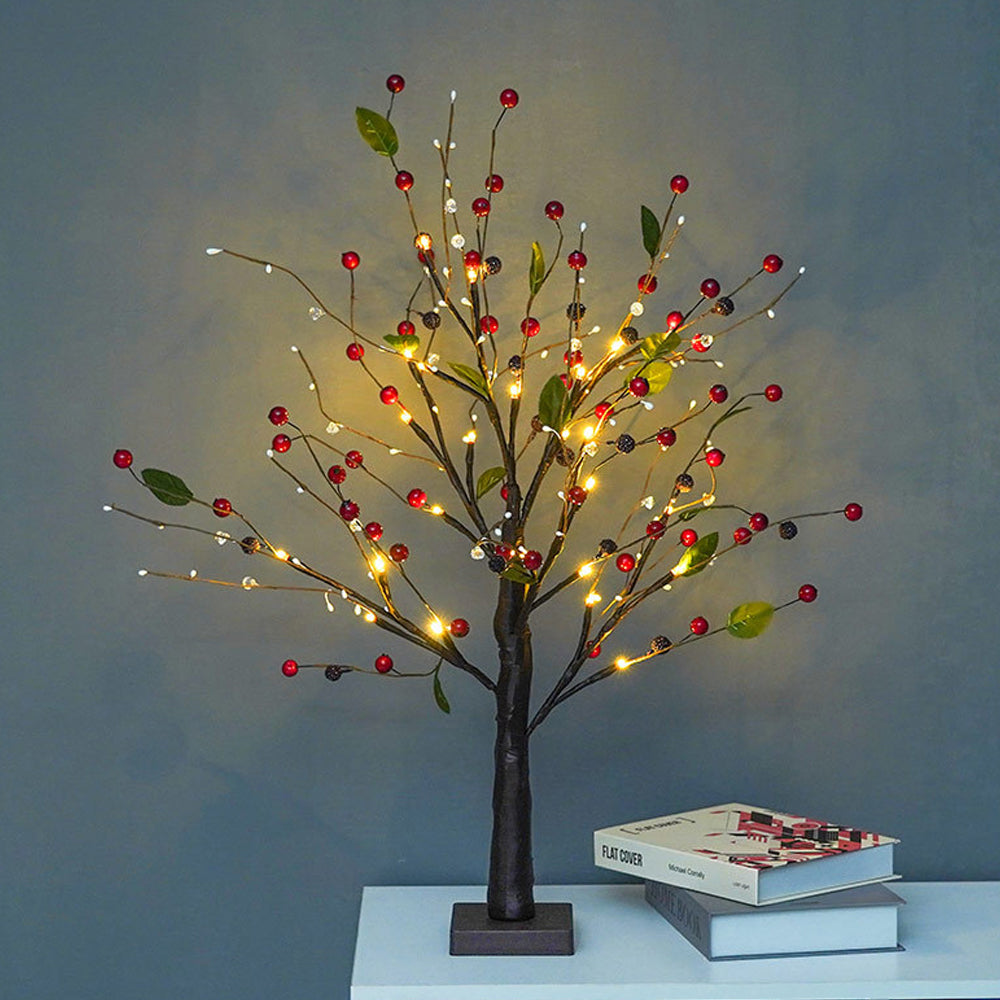 Tabletop Tree Light 24 LED Lighted Tree Decorated Lights Artificial Branch Tree Lamp