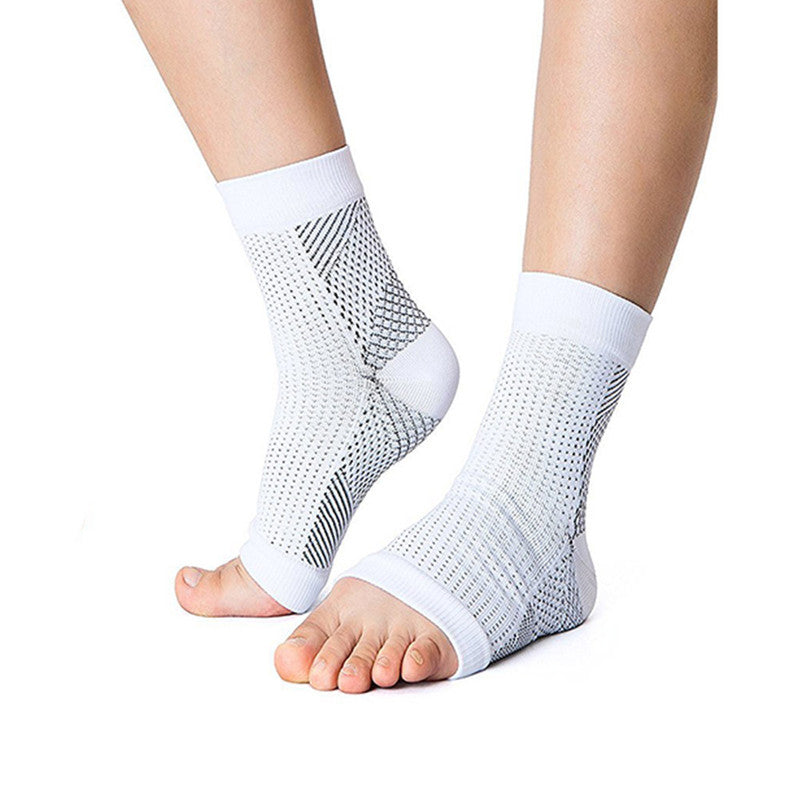 4 Pairs Plantar Fasciitis Socks White