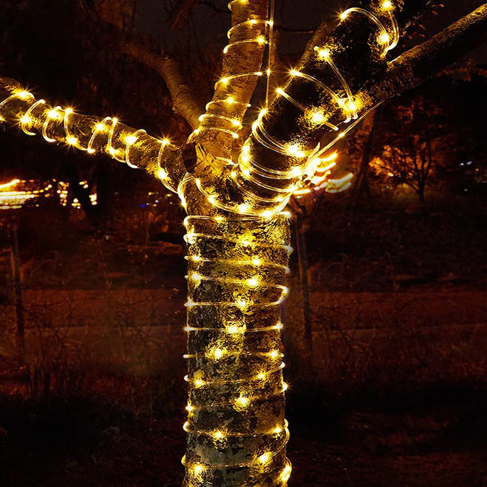 Outdoor Decorative Lighting Solar Rope String Lights-Warm White