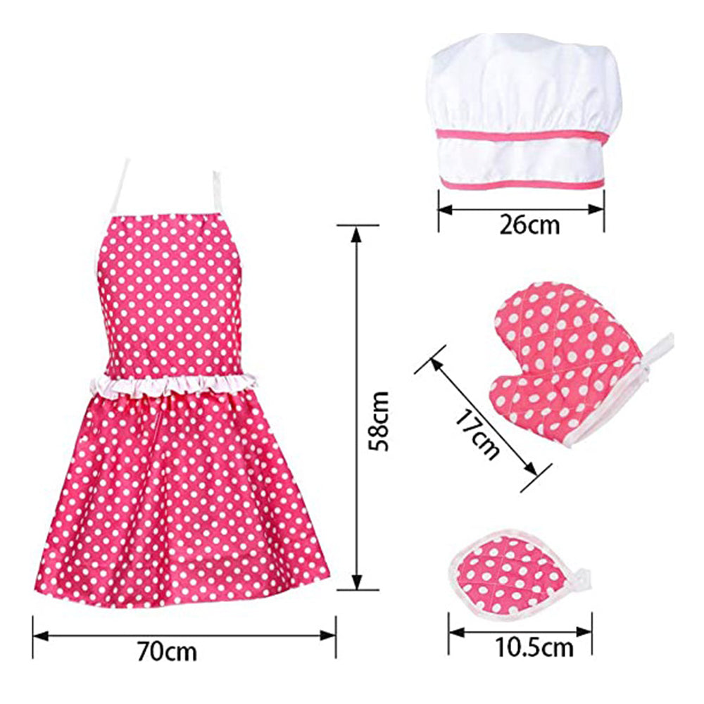 Kids Baking Play Toys Set Cooking Set Chef Costume Kit