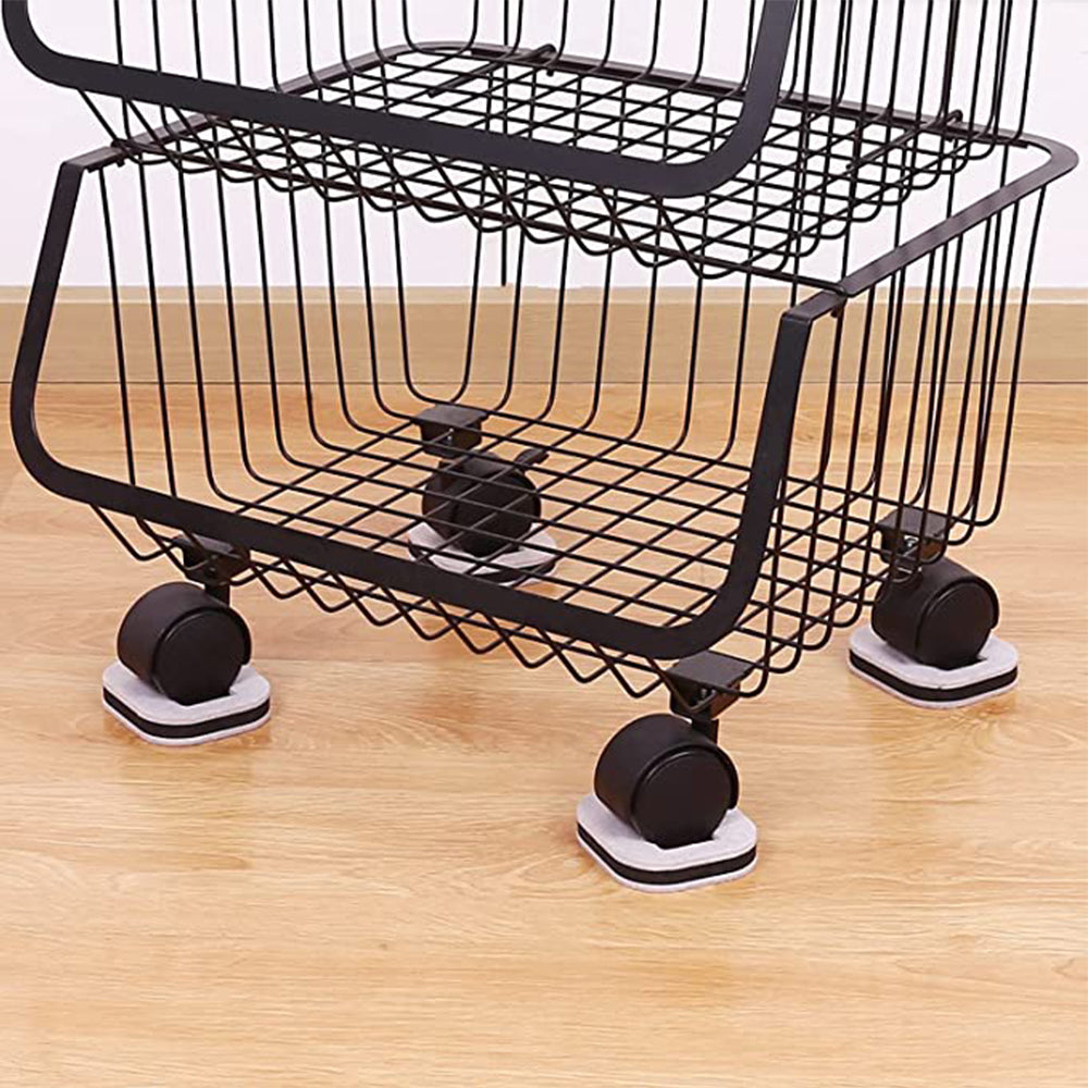 10Pcs Anti Running Felt Caster Cups Pulley Chair Mat Furniture Wheels Pads