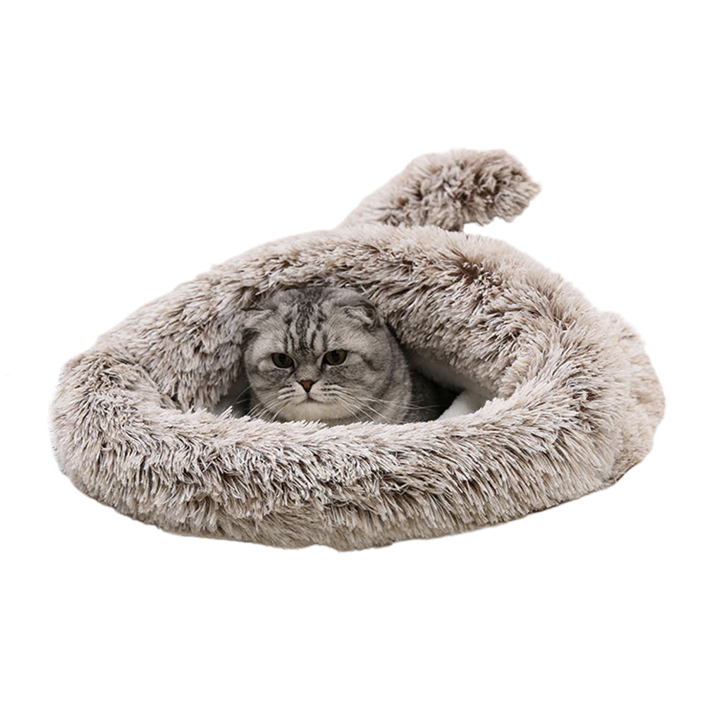 Winter Plush Pet Sleeping Bag Soft Warm Dog Cat Sleeping Bed Cave Bed