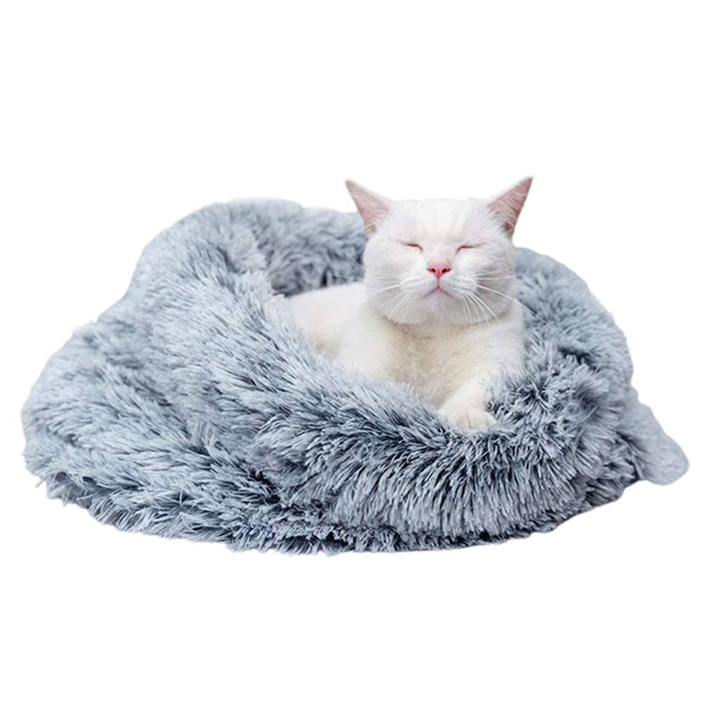 Winter Plush Pet Sleeping Bag Soft Warm Dog Cat Sleeping Bed Cave Bed