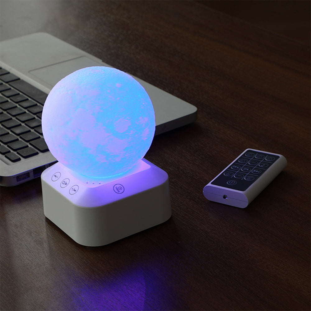 White Noise Sound Machine Remote Control Moon Lamp