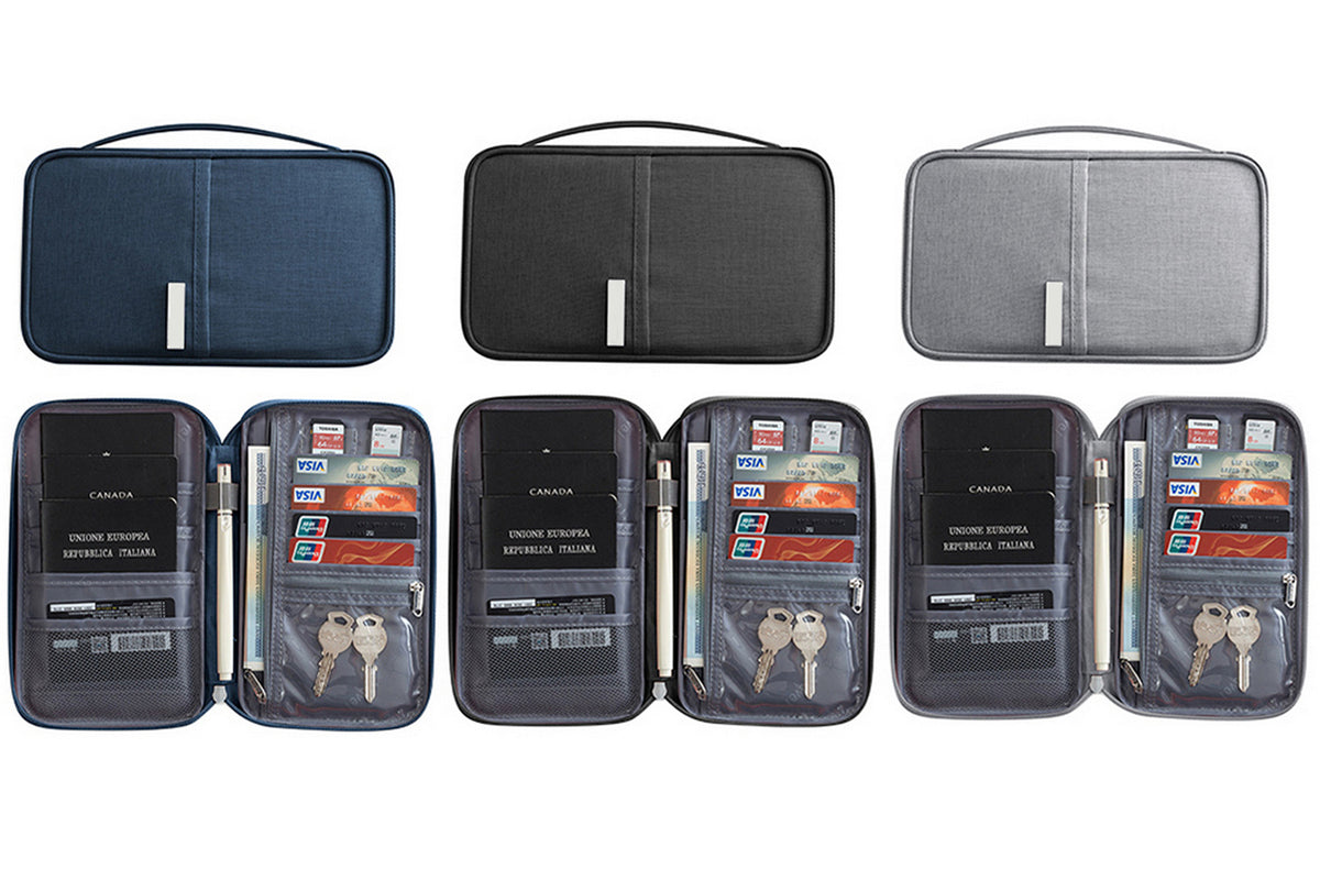 Family Travel Passport Holder Credit Card ID Document Organizer